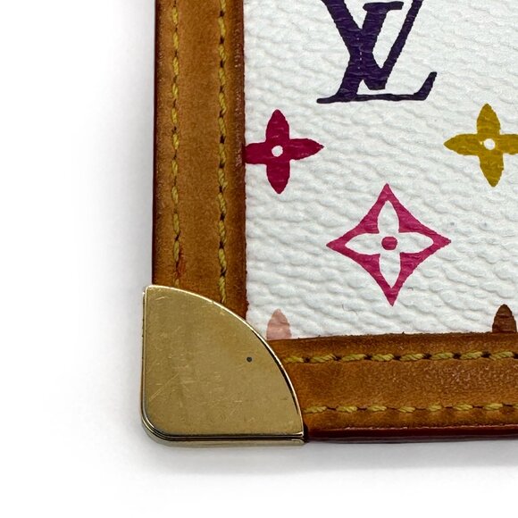 AUTH EUC Louis Vuitton Murakami Multicolor Cles Key Pouch/ Card Case/ Coin Purse - Picture 11 of 12